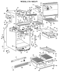 Section Diagram and Parts List for CTX18EGRR  Hotpoint Refrigerator