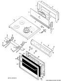 Section Diagram and Parts List for RGB628GPH1  Hotpoint Range