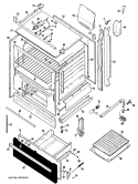 Section Diagram and Parts List for RGB628GPH1  Hotpoint Range