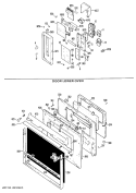 DOOR LOWER OVEN Diagram and Parts List for RK961G*J1  Hotpoint Microwave Oven Combo