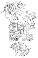 Section Diagram and Parts List for RGH946GEH2  Hotpoint Range