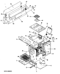 Section Diagram and Parts List for RGB628GEJ1  Hotpoint Range