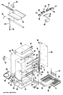 Section Diagram and Parts List for RGJ616GEH3  Hotpoint Wall Oven