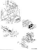 Section Diagram and Parts List for RGH647GEH3  Hotpoint Range