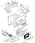 Section Diagram and Parts List for RGH846GEH3  Hotpoint Range