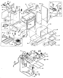 Section Diagram and Parts List for RGB744GEH3  Hotpoint Range