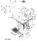 Section Diagram and Parts List for RGS525GEJ2  Hotpoint Range