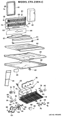 Section Diagram and Parts List for CTX23EHCR  Hotpoint Refrigerator