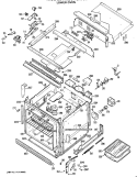 LOWER OVEN Diagram and Parts List for RK961G*J2  Hotpoint Microwave Oven Combo