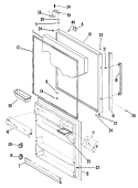 REFRIGERATOR DOOR PARTS Diagram and Parts List for CCX20GJB  General Electric Refrigerator