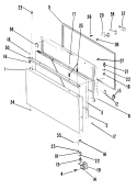 FREEZER DOOR PARTS Diagram and Parts List for CCX20GJB  General Electric Refrigerator
