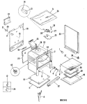 Section Diagram and Parts List for RGB745GEH1  Hotpoint Range