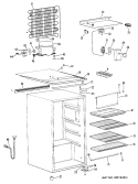 Section Diagram and Parts List for SSD4CJC  Hotpoint Refrigerator