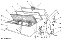 Section Diagram and Parts List for FH27CKB  Hotpoint Freezer