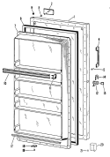 Section Diagram and Parts List for FVF16EKC  Hotpoint Freezer