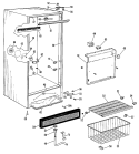 Section Diagram and Parts List for FVF16EKD  Hotpoint Freezer