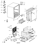 Section Diagram and Parts List for FV5CKB  Hotpoint Freezer