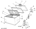 Section Diagram and Parts List for FH10CKC  Hotpoint Freezer