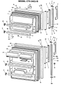 Section Diagram and Parts List for CTX24GJBR  Hotpoint Refrigerator