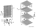 Section Diagram and Parts List for FV10CKC  Hotpoint Freezer