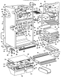 Section Diagram and Parts List for CTX25GKBR  Hotpoint Refrigerator