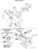 CABINET FRONT ASM. Diagram and Parts List for DLL2650BHL  Hotpoint Dryer