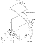 CABINET ASSEMBLY Diagram and Parts List for DLL2750BAL  Hotpoint Dryer
