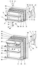Section Diagram and Parts List for CTF16AKC  Hotpoint Refrigerator