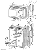 Section Diagram and Parts List for CTX25GKGR  Hotpoint Refrigerator