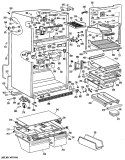 Section Diagram and Parts List for CTX25GKGR  Hotpoint Refrigerator