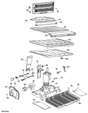 Section Diagram and Parts List for CTX25GKGR  Hotpoint Refrigerator