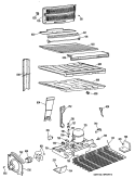 Section Diagram and Parts List for CTX24GLGRWH  Hotpoint Refrigerator