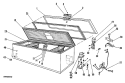 Section Diagram and Parts List for FH27CLC  Hotpoint Freezer
