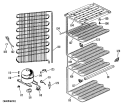 Section Diagram and Parts List for FV21CLC  Hotpoint Freezer