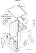 CABINET ASM. Diagram and Parts List for DLL2900MBL  Hotpoint Dryer