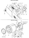 CABINET FRONT ASSEMBLY Diagram and Parts List for DLL2900MBL  Hotpoint Dryer