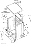 CABINET ASM. Diagram and Parts List for DLL2880DML  Hotpoint Dryer