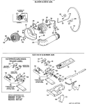 BLOWER & DRIVE ASM. Diagram and Parts List for DLL2880DML  Hotpoint Dryer