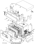 Section Diagram and Parts List for RK38*J5  Hotpoint Wall Oven