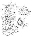 Section Diagram and Parts List for PR437K1  Hotpoint Cooktop