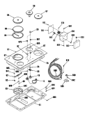 Section Diagram and Parts List for PR630K1  Hotpoint Cooktop