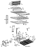 Section Diagram and Parts List for CTX24GLRRAD  Hotpoint Refrigerator