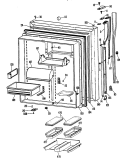 Section Diagram and Parts List for CTX25DMRLWH  Hotpoint Refrigerator