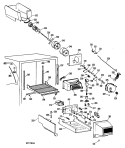 Section Diagram and Parts List for CTX25DMRLWH  Hotpoint Refrigerator