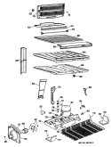 Section Diagram and Parts List for CTX25GMMRWH  Hotpoint Refrigerator