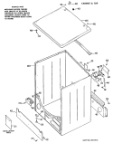 CABINET & TOP Diagram and Parts List for DRB1255KAL  General Electric Dryer