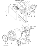 CABINET FRONT ASSEMBLY Diagram and Parts List for DRB2885KAL  General Electric Dryer