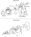DRUM & DUCT ASM. Diagram and Parts List for DRL1555KAL  General Electric Dryer