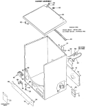 CABINET ASSEMBLY Diagram and Parts List for DRL1555KAL  General Electric Dryer