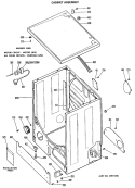 CABINET ASSEMBLY Diagram and Parts List for DRL2885KAL  General Electric Dryer
